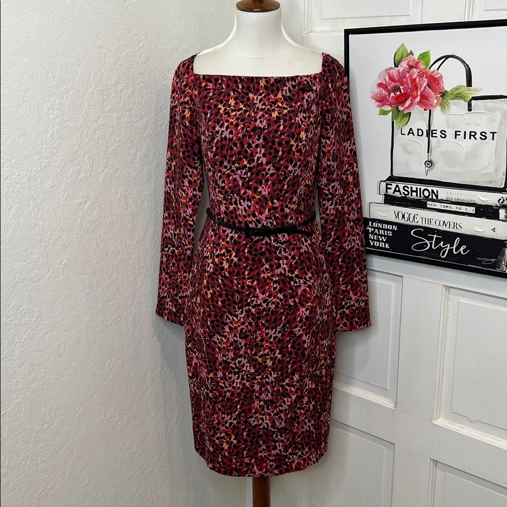 NWT Black Halo Parker Leopard Print Dress Size 4 - Picture 3 of 10